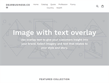 Tablet Screenshot of dearbusiness.com
